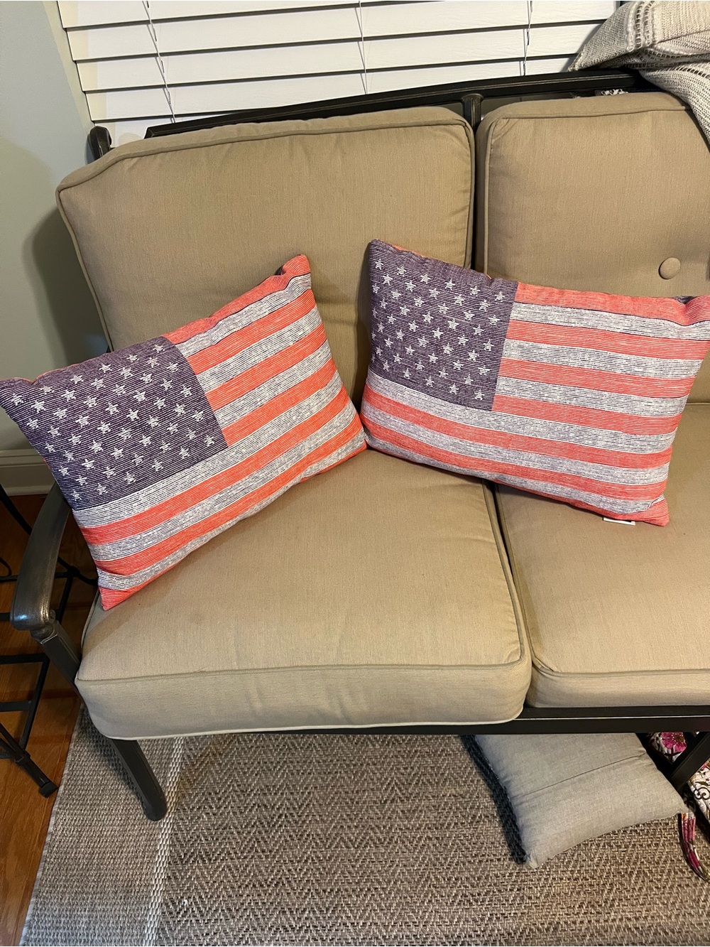 Ralph Lauren American Flag Decorative Throw Pillows -  Indoor or out Set of 2